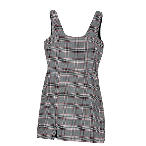 Heartbreak Womens Mini Gray Y2k Style Sleeveless Plaid Uk Dress Size XS NEW - Picture 1 of 6